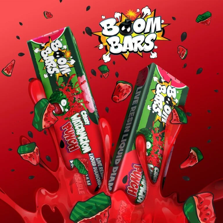 Boom Bars Crazy Watermelon Punch 2g Disposable Vape – Juicy and Sweet Psychedelic Vape