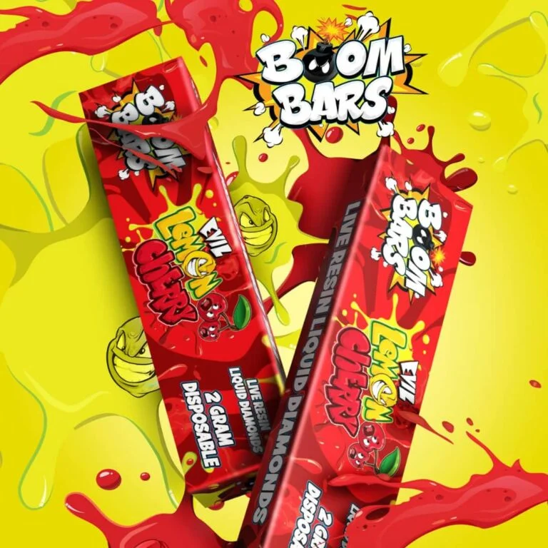Boom Bars Evil Lemon Cherry 2g Disposable Vape – Tart and Fruity Psychedelic Vape Pen