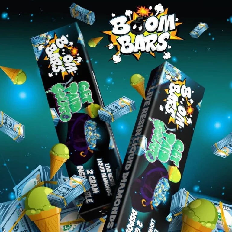 Boom Bars Get Paid Gelato 2g Live Resin Disposable Vape – Creamy and Uplifting Hybrid Flavor