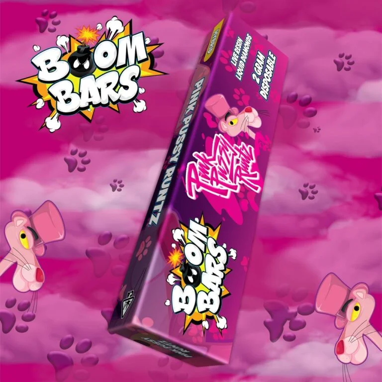 Boom Bars Pink Pussy Runtz 2g Disposable Vape – Sweet and Psychedelic Vape Pen